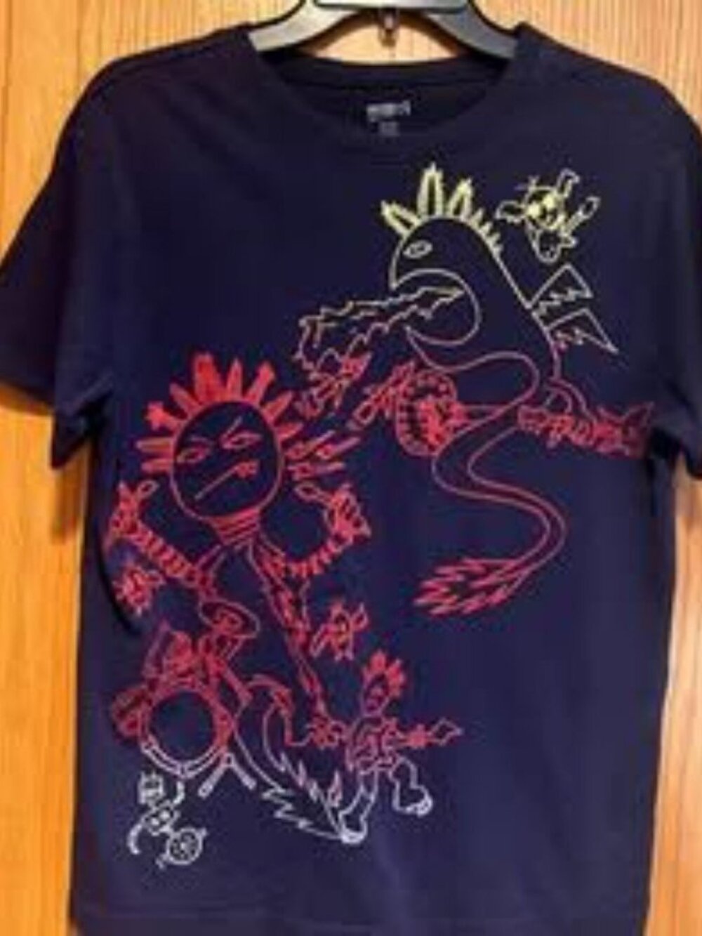 Crazy 8 Boys Navy Blue Red & Yellow Short Sleeve Graphic T Shirt - Size XL
